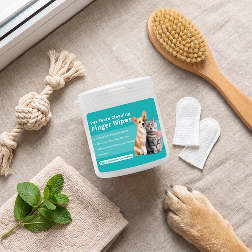 Pet Tooth Cleaning Finger Wipes