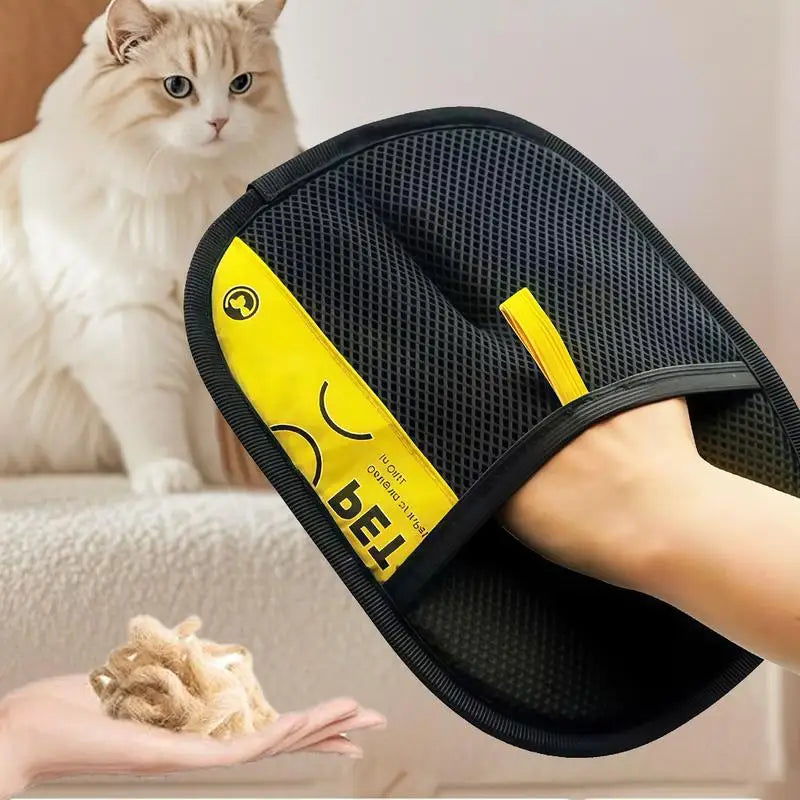 Rubber Pet Grooming Gloves