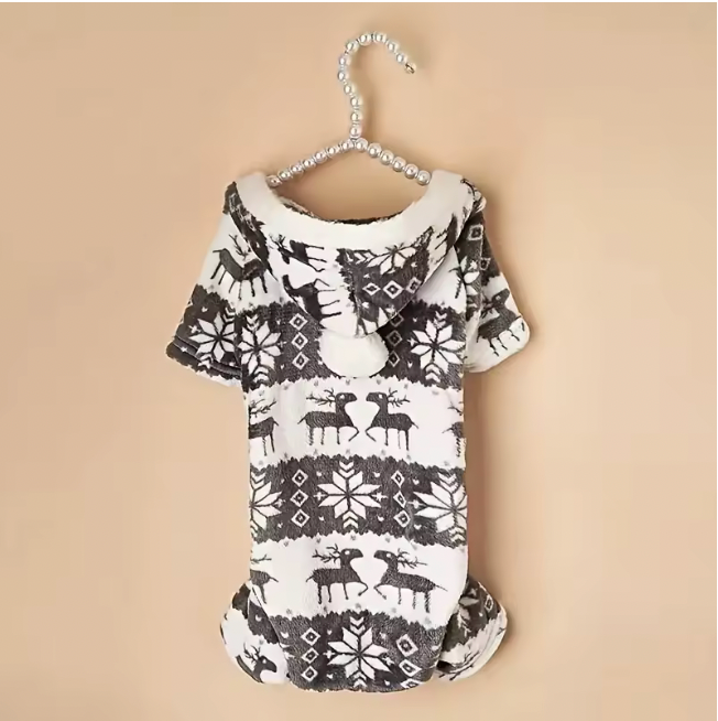 Christmas Reindeer Hooded Pajamas for Pets