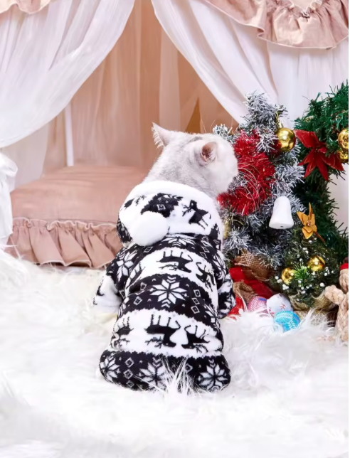 Christmas Reindeer Hooded Pajamas for Pets