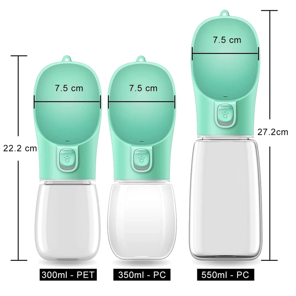 Portable Dog Water Bottle - Green Color